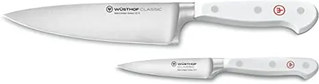 Wusthof Classic White 2-Piece Prep Knife Set 1