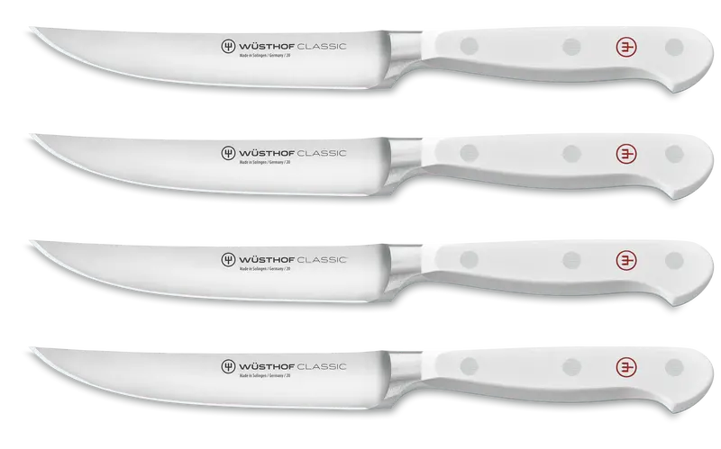 Wüsthof Classic White 4-Piece Forged Steak Knife Set 1