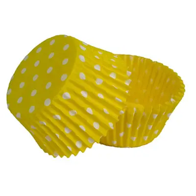 Yellow Polka Dot Baking Cups – 500 Count (Sku #85-31700) 1
