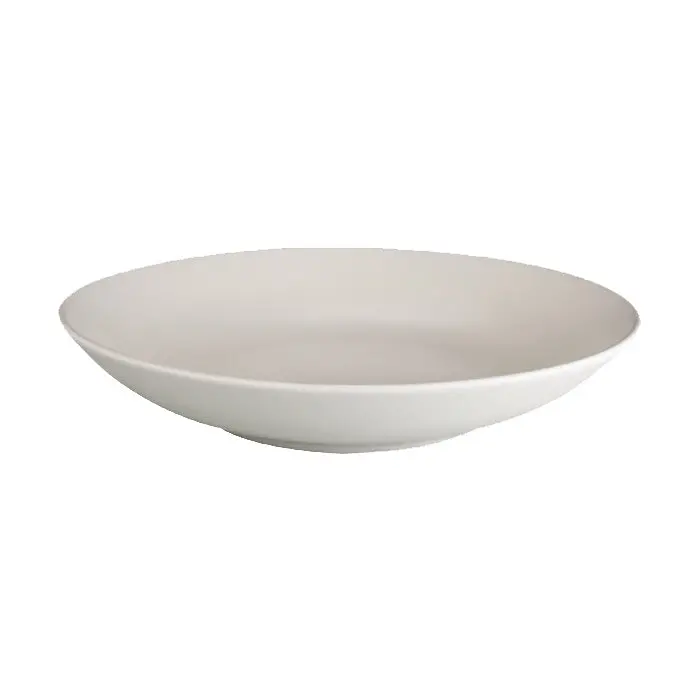 Ziena Cream Stoneware Deep Coupe Plate – 18 Oz, Set Of 12 1