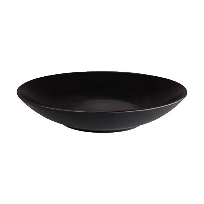 Ziena Ebony Deep Coupe Stoneware Plate – 18 Oz, Set Of 12 1