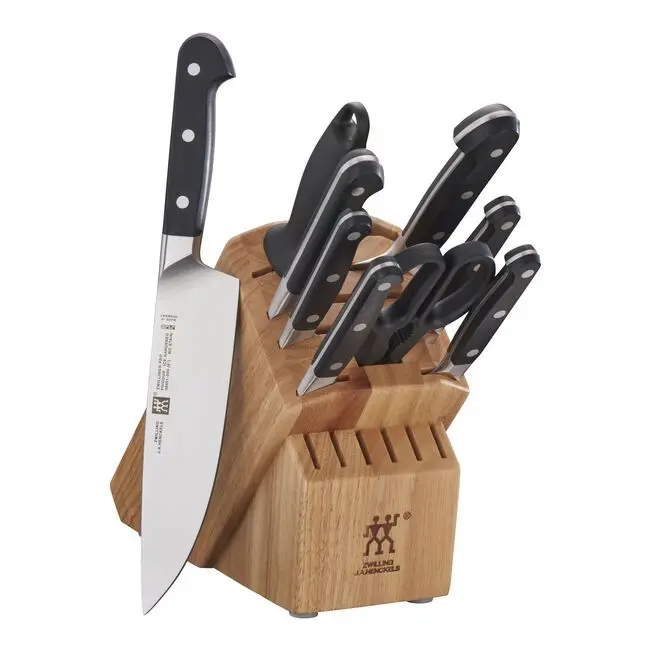 Zwilling Henckels Pro 10-Piece Knife Block Set In Natural Finish 1