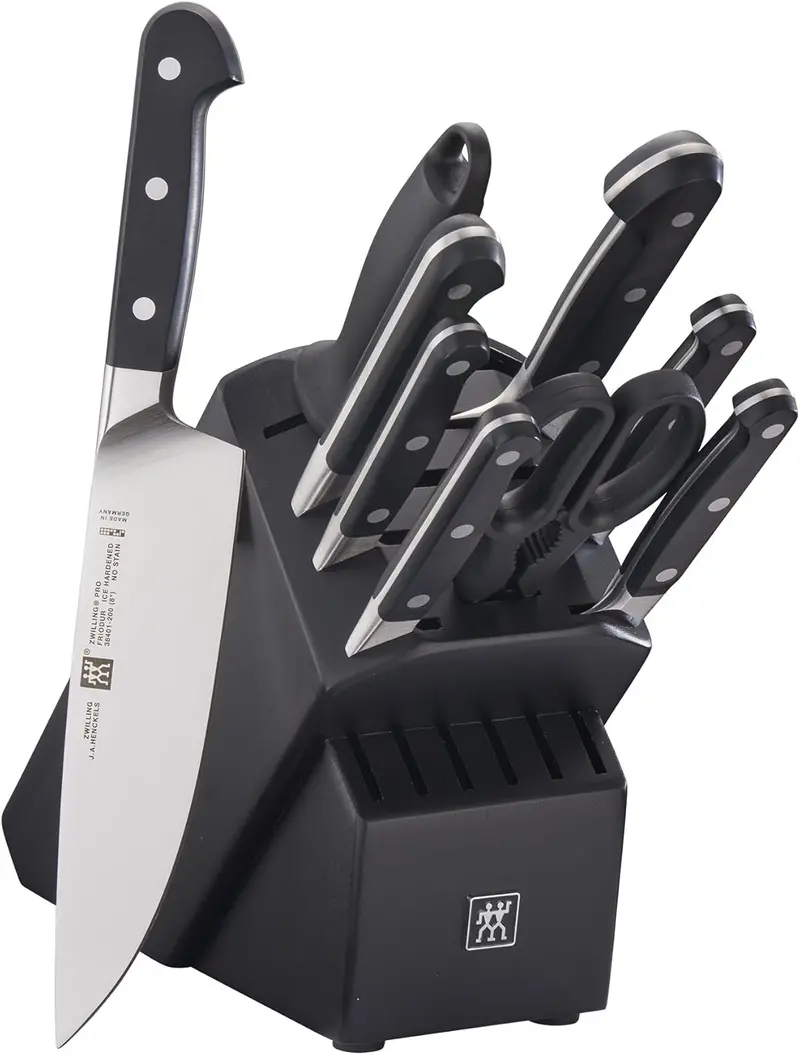 Zwilling Henckels Pro 10-Piece Matte Black Knife Block Set 1