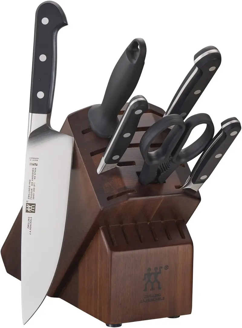 Zwilling Henckels Pro 7-Piece Acacia Wood Knife Block Set 1