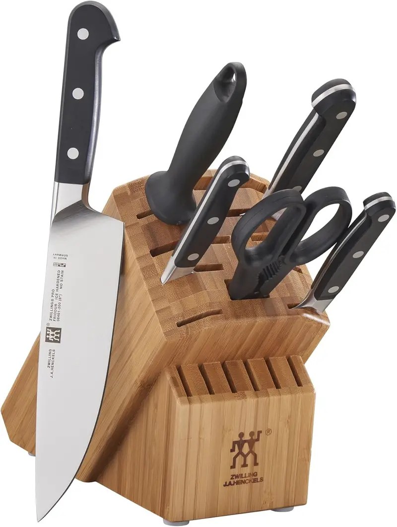 Zwilling Henckels Pro 7-Piece Bamboo Knife Block Set 1