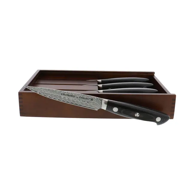 Zwilling J.A. Henckels Kramer Euroline Damascus 4-Piece Steak Knife Set 1