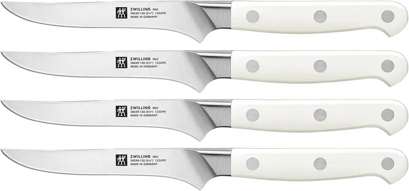 Zwilling Pro Le Blanc Steak Knife Set – 4-Piece Elegant Stainless Steel 1