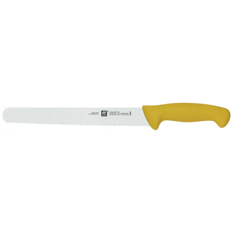 Zwilling Twin Master Serrated Slicing Knife – Yellow Grip 1